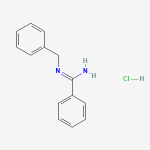 molecular formula C14H15ClN2 B14011366 Benzamidine, N-benzyl-, hydrochloride CAS No. 1775-71-9