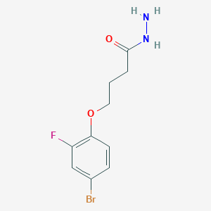 molecular formula C10H12BrFN2O2 B1401139 4-(4-溴-2-氟苯氧基)丁酰肼 CAS No. 1343930-41-5