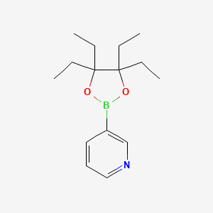 molecular formula C15H24BNO2 B14011392 3-(4,4,5,5-Tetraethyl-1,3,2-dioxaborolan-2-yl)pyridine 