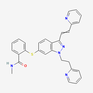 molecular formula C29H25N5OS B14011396 Axitinib impurity 1 
