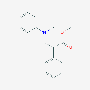 molecular formula C18H21NO2 B14011397 ethyl 3-(N-methylanilino)-2-phenylpropanoate CAS No. 22286-88-0