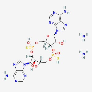 molecular formula C20H30N12O10P2S2 B14011409 ADU-S100 enantiomer ammonium salt 