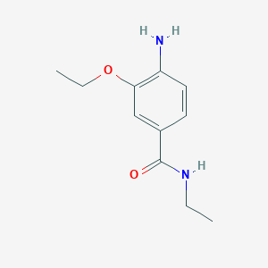molecular formula C11H16N2O2 B1401143 4-amino-3-ethoxy-N-ethylbenzamide CAS No. 912838-92-7