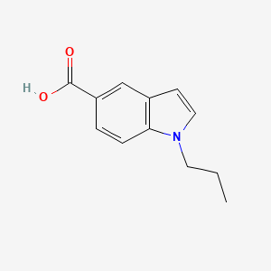 molecular formula C12H13NO2 B1401151 1H-吲哚-5-羧酸，1-丙基- CAS No. 501905-90-4