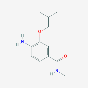 molecular formula C12H18N2O2 B1401154 4-氨基-3-异丁氧基-N-甲基苯甲酰胺 CAS No. 1216294-37-9