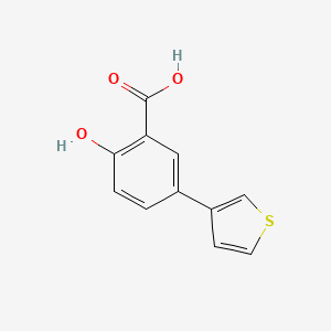 molecular formula C11H8O3S B14011554 2-Hydroxy-5-(3-thienyl)benzoic acid 
