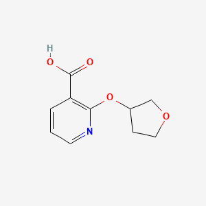 molecular formula C10H11NO4 B1401156 2-((Tetrahydrofuran-3-yl)oxy)nicotinic acid CAS No. 1343106-79-5