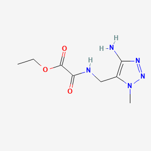 molecular formula C8H13N5O3 B14011565 Ethyl {[(4-amino-1-methyl-1H-1,2,3-triazol-5-yl)methyl]amino}(oxo)acetate CAS No. 77976-45-5