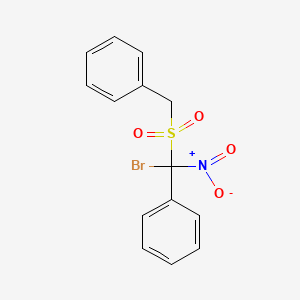 molecular formula C14H12BrNO4S B14011574 [(Benzylsulfonyl)(bromo)nitromethyl]benzene CAS No. 21272-91-3