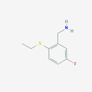 [2-(Ethylsulfanyl)-5-fluorophenyl]methanamine