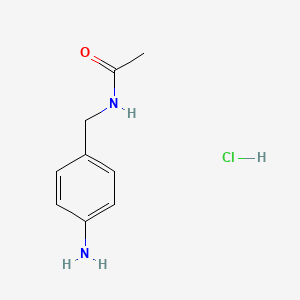 molecular formula C9H13ClN2O B14011582 N-[(4-aminophenyl)methyl]acetamide;hydrochloride CAS No. 24095-59-8