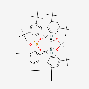 molecular formula C63H92O5P+ B14011584 (3aS,8aS)-4,4,8,8-Tetrakis(3,5-di-tert-butylphenyl)-2,2-dimethyltetrahydro-[1,3]dioxolo[4,5-e][1,3,2]dioxaphosphepine 6-oxide 