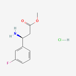 molecular formula C10H13ClFNO2 B14011608 methyl (3S)-3-amino-3-(3-fluorophenyl)propanoate HCl 