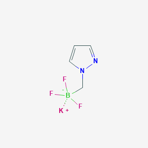 molecular formula C4H5BF3KN2 B1401161 三氟(1H-吡唑-1-基甲基)硼酸钾 CAS No. 1445962-99-1