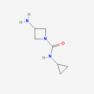 molecular formula C7H13N3O B1401164 3-amino-N-cyclopropylazetidine-1-carboxamide CAS No. 1343620-60-9
