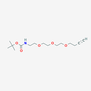 molecular formula C15H27NO5 B14011641 tert-Butyl (2-(2-(2-(but-3-yn-1-yloxy)ethoxy)ethoxy)ethyl)carbamate 