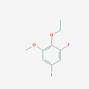 molecular formula C9H10FIO2 B14011643 2-Ethoxy-1-fluoro-5-iodo-3-methoxybenzene 