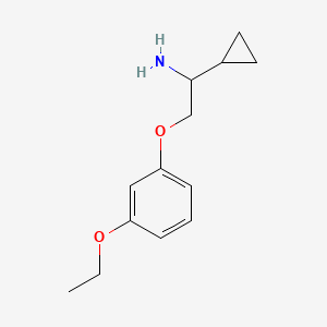 molecular formula C13H19NO2 B1401165 [1-Cyclopropyl-2-(3-ethoxyphenoxy)ethyl]amine CAS No. 1340500-21-1
