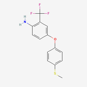 4-(4-Methylsulfanylphenoxy)-2-trifluoromethylphenylamine