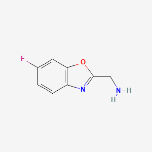 molecular formula C8H7FN2O B1401170 [(6-Fluoro-1,3-benzoxazol-2-yl)methyl]amine CAS No. 944907-47-5