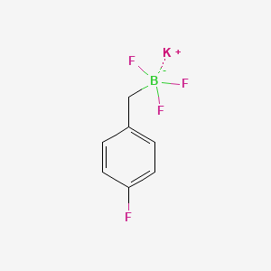molecular formula C7H6BF4K B1401171 Potassium trifluoro[(4-fluorophenyl)methyl]boranuide CAS No. 1494466-28-2