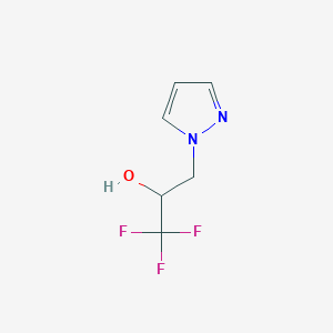 molecular formula C6H7F3N2O B1401174 1,1,1-trifluoro-3-(1H-pyrazol-1-yl)propan-2-ol CAS No. 1342051-08-4