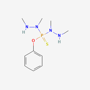 molecular formula C10H19N4OPS B14011743 1,2-Dimethyl-1-[[methyl(methylamino)amino]-phenoxyphosphinothioyl]hydrazine CAS No. 70509-02-3