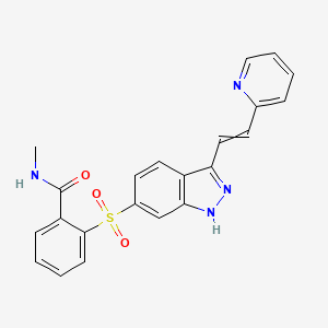 molecular formula C22H18N4O3S B14011873 Axitinib sulfone 