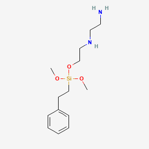 molecular formula C14H26N2O3Si B14011884 N'-[2-[dimethoxy(2-phenylethyl)silyl]oxyethyl]ethane-1,2-diamine 