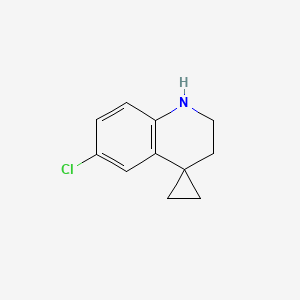 molecular formula C11H12ClN B14011890 6'-Chloro-2',3'-dihydro-1'H-spiro[cyclopropane-1,4'-quinoline] 