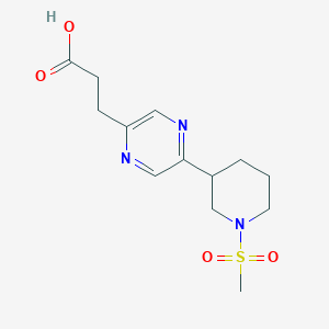 3-[5-(1-Methanesulfonyl-piperidin-3-yl)-pyrazin-2-yl]-propionic acid