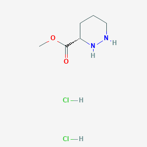 molecular formula C6H14Cl2N2O2 B14011907 (S)-Methyl hexahydropyridazine-3-carboxylate dihydrochloride 