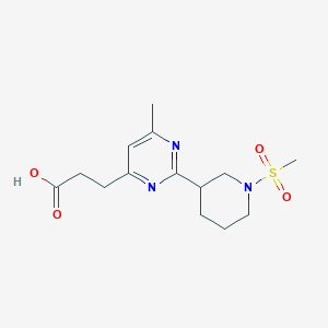 3-[2-(1-Methanesulfonyl-piperidin-3-yl)-6-methyl-pyrimidin-4-yl]-propionic acid