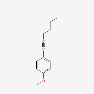 molecular formula C14H18O B14011923 1-(4-Methoxyphenyl)-1-heptyne 