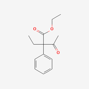molecular formula C14H18O3 B14011953 Ethyl 2-ethyl-3-oxo-2-phenylbutanoate CAS No. 6623-45-6
