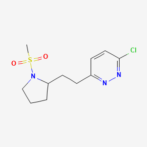 3-Chloro-6-[2-(1-methanesulfonyl-pyrrolidin-2-yl)-ethyl]-pyridazine