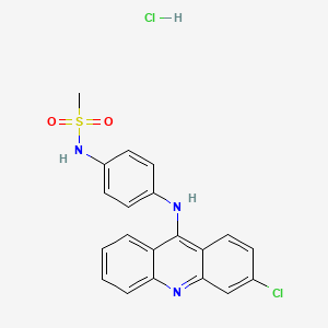 molecular formula C20H17Cl2N3O2S B14011989 N-[4-[(3-chloroacridin-9-yl)amino]phenyl]methanesulfonamide CAS No. 53251-02-8
