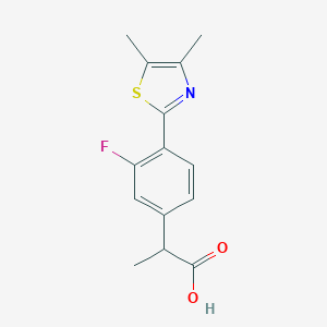 2-[4-(4,5-Dimethylthiazol-2-yl)-3-fluorophenyl]propanoic acid