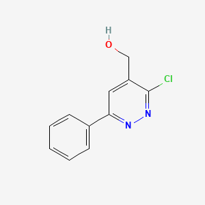 molecular formula C11H9ClN2O B1401200 4-Pyridazinemethanol, 3-chloro-6-phenyl- CAS No. 221195-99-9