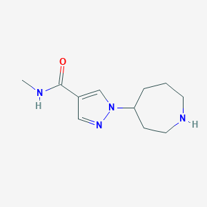 molecular formula C11H18N4O B1401202 1-(Azepan-4-yl)-N-methyl-1H-pyrazole-4-carboxamide CAS No. 1316221-09-6