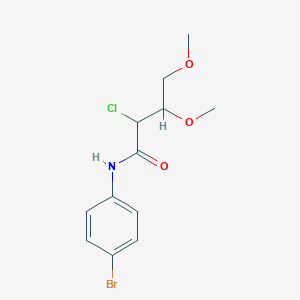 molecular formula C12H15BrClNO3 B14012023 N-(4-bromophenyl)-2-chloro-3,4-dimethoxybutanamide CAS No. 7468-07-7