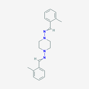 molecular formula C20H24N4 B14012032 N,N'-(Piperazine-1,4-diyl)bis[1-(2-methylphenyl)methanimine] CAS No. 21323-09-1