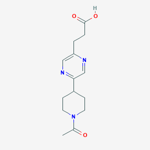3-(5-(1-Acetylpiperidin-4-yl)pyrazin-2-yl)propanoic acid