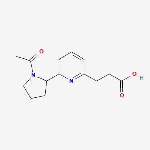 3-(6-(1-Acetylpyrrolidin-2-yl)pyridin-2-yl)propanoic acid