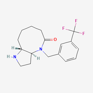 (3AS,9aR)-4-(3-Trifluoromethyl-benzyl)-decahydro-1,4-diaza-cyclopentacycloocten-5-one