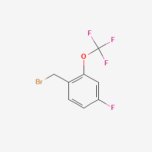 B1401209 1-(Bromomethyl)-4-fluoro-2-(trifluoromethoxy)benzene CAS No. 1323966-22-8