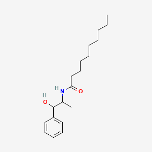 molecular formula C19H31NO2 B14012138 N-(1-hydroxy-1-phenylpropan-2-yl)decanamide CAS No. 35922-17-9