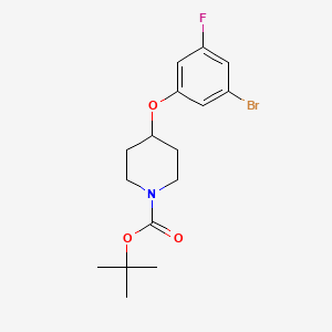 molecular formula C16H21BrFNO3 B1401217 Tert-butyl 4-(3-bromo-5-fluorophenoxy)piperidine-1-carboxylate CAS No. 1379375-36-6