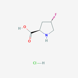 molecular formula C5H9ClFNO2 B1401220 (2R,4S)-4-fluoropyrrolidine-2-carboxylic acid hydrochloride CAS No. 1143504-73-7