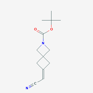 molecular formula C13H18N2O2 B14012218 tert-Butyl 6-(cyanomethylene)-2-azaspiro[3.3]heptane-2-carboxylate 